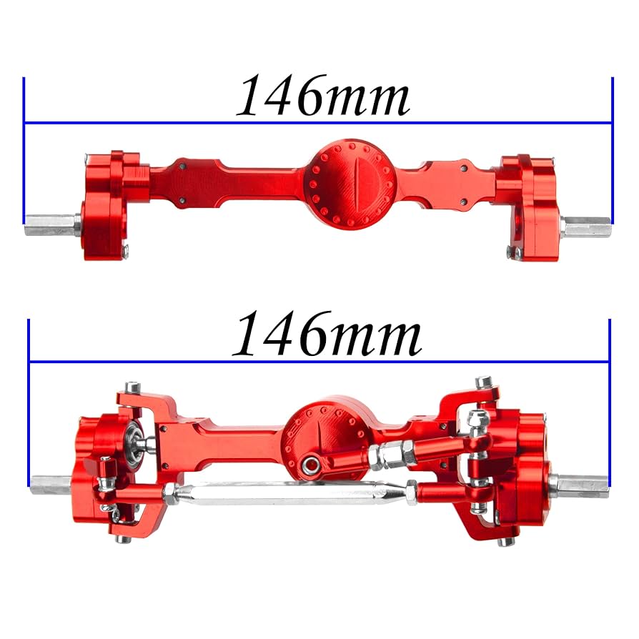 Amazon.com: Vgoohobby Aluminum Alloy Front Rear Portal Axle